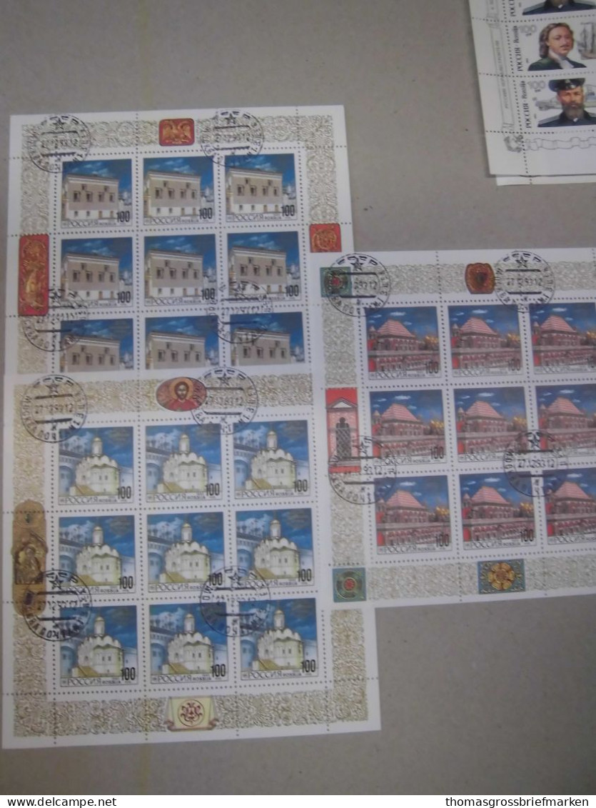 Sammlung Russland Kleinbogen 134x ex 1992-2003 gestempelt alle abgebildet (40010