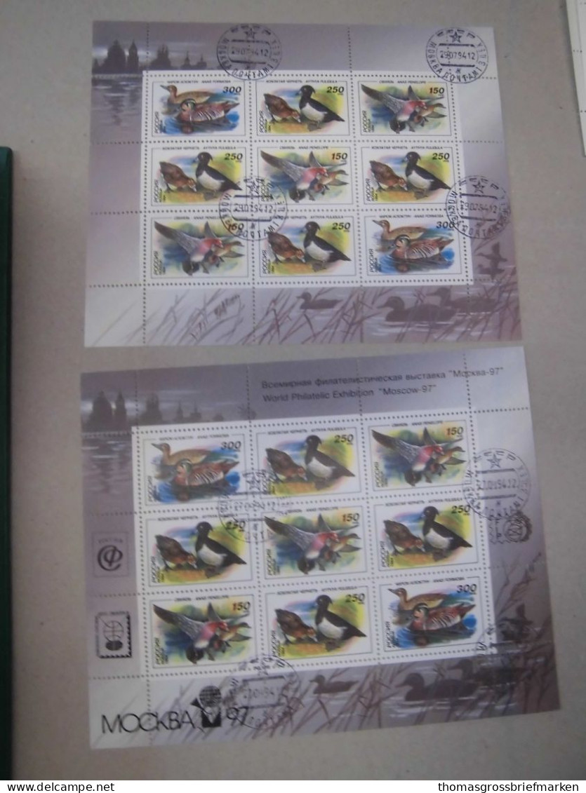 Sammlung Russland Kleinbogen 134x ex 1992-2003 gestempelt alle abgebildet (40010