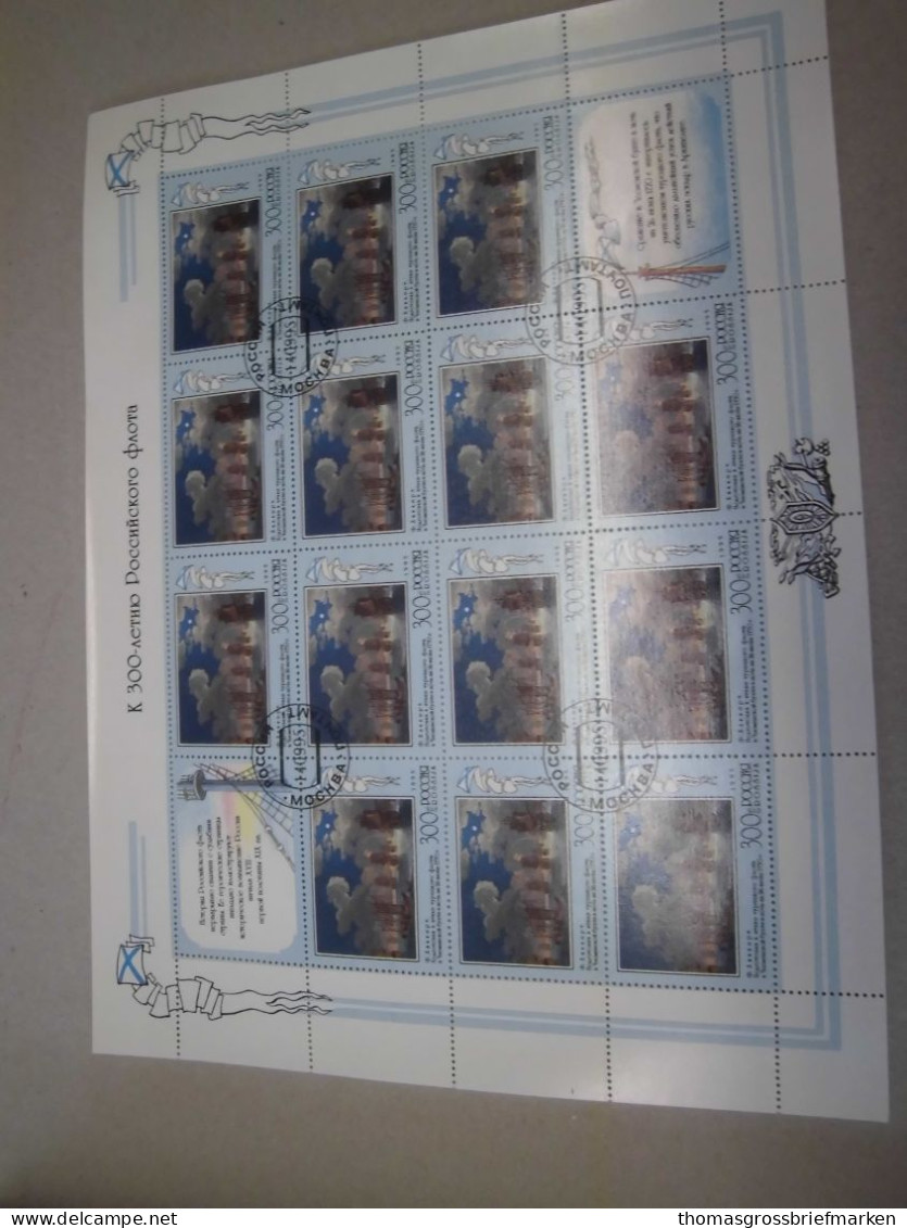 Sammlung Russland Kleinbogen 134x ex 1992-2003 gestempelt alle abgebildet (40010