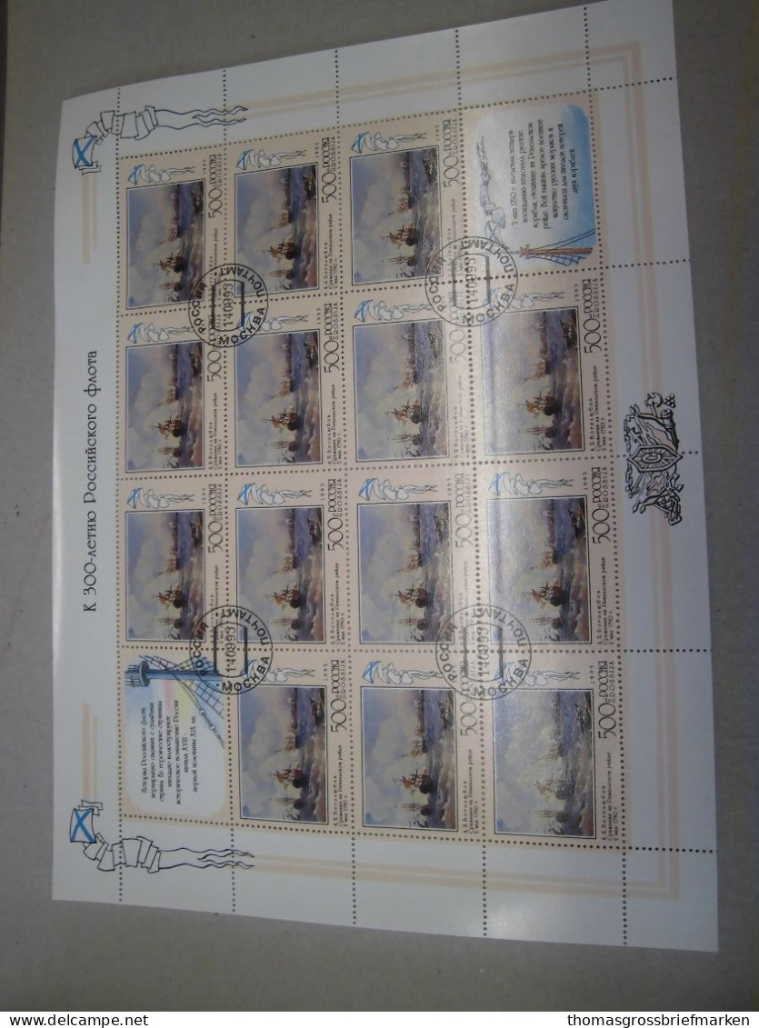 Sammlung Russland Kleinbogen 134x ex 1992-2003 gestempelt alle abgebildet (40010