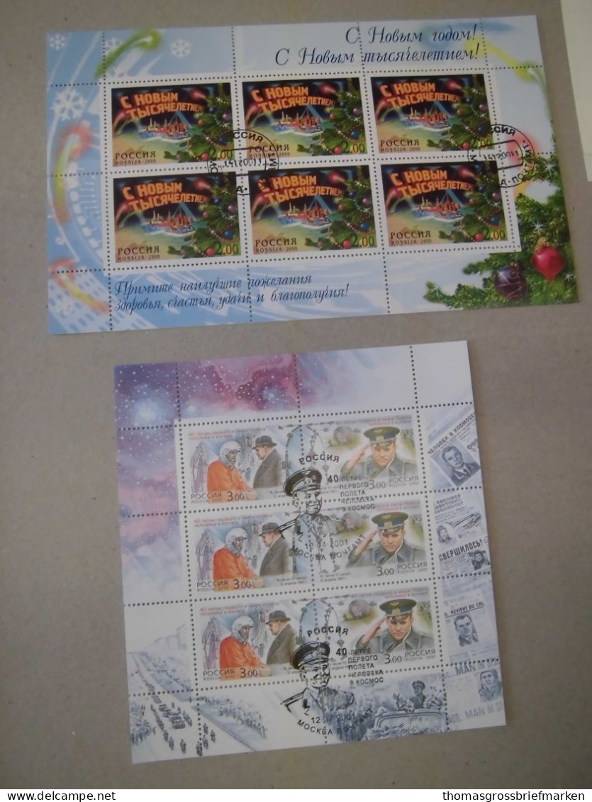 Sammlung Russland Kleinbogen 134x ex 1992-2003 gestempelt alle abgebildet (40010