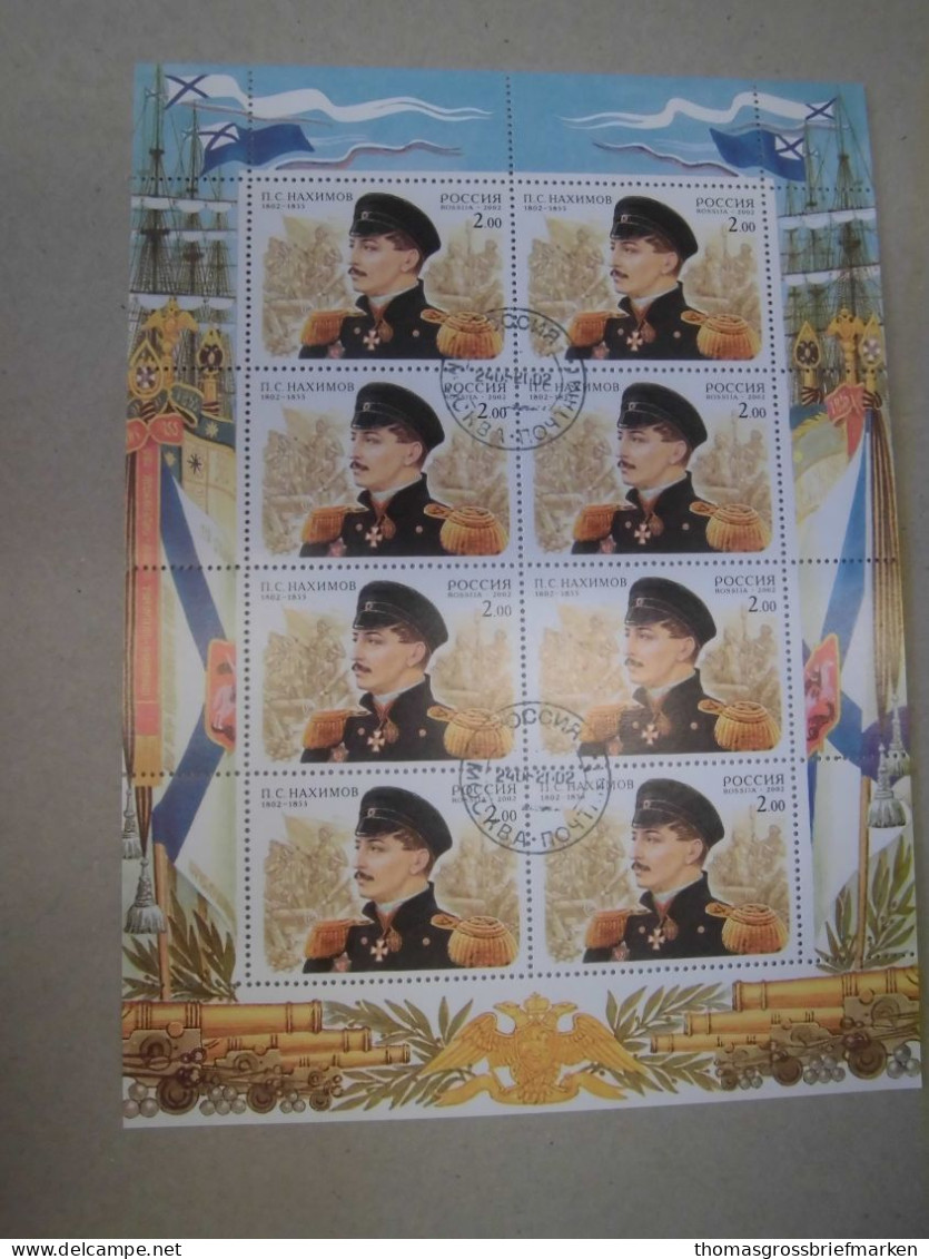 Sammlung Russland Kleinbogen 134x ex 1992-2003 gestempelt alle abgebildet (40010