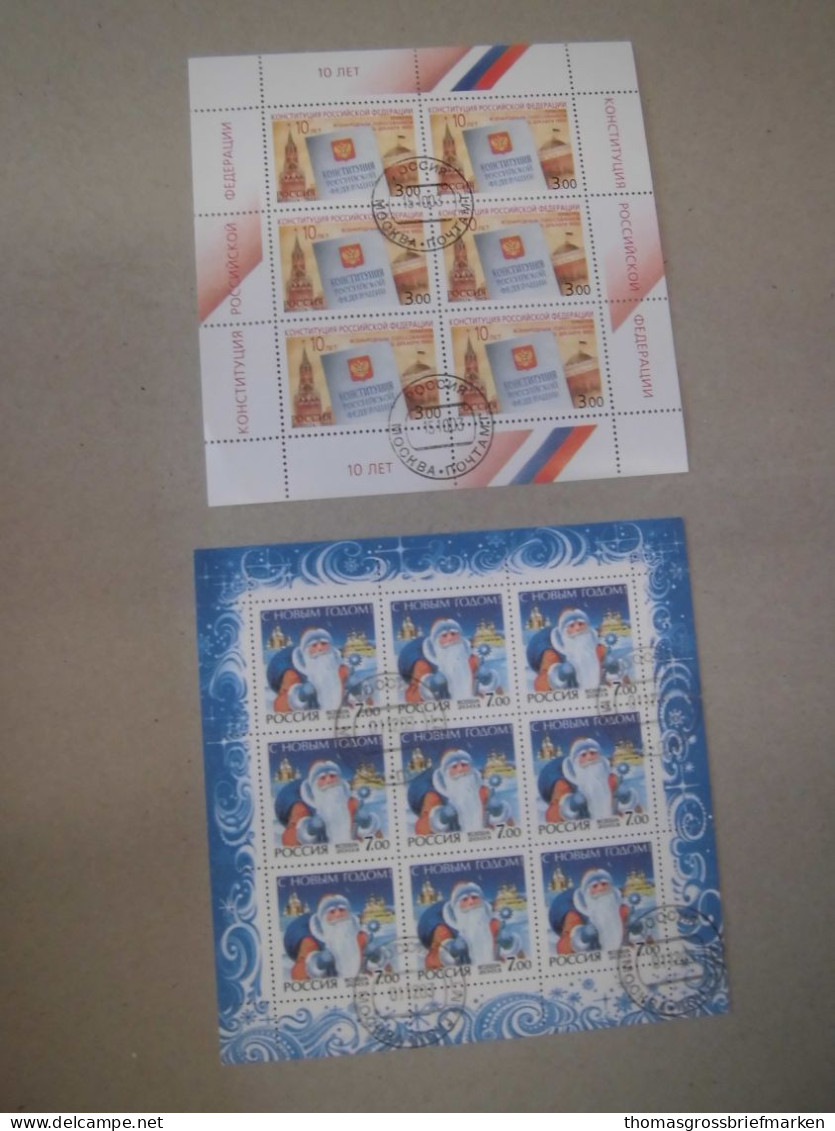 Sammlung Russland Kleinbogen 134x ex 1992-2003 gestempelt alle abgebildet (40010