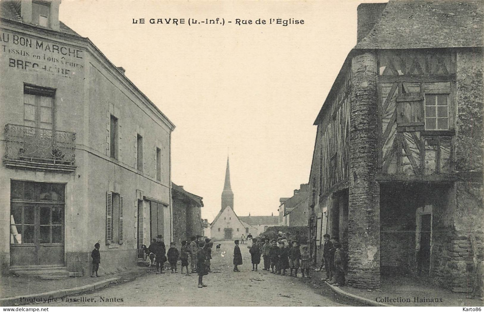 Le Gavre * La Rue De L'église * Villageois - Le Gavre