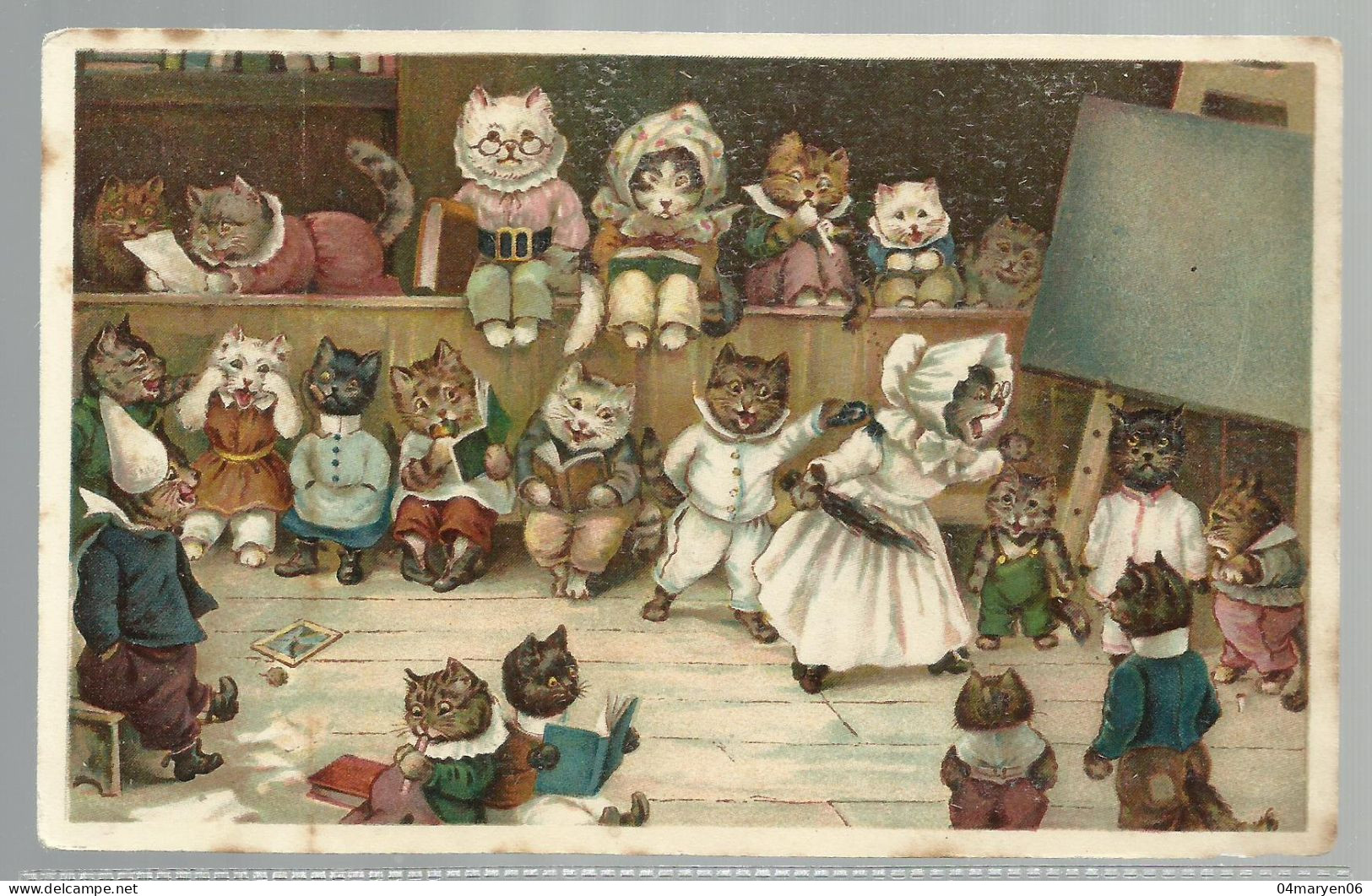 ***  ILLUSTRATOR  :  LOUIS  WAIN  ????  ***  -   Katten Op School   -  Zie / Voir Scan's - Wain, Louis