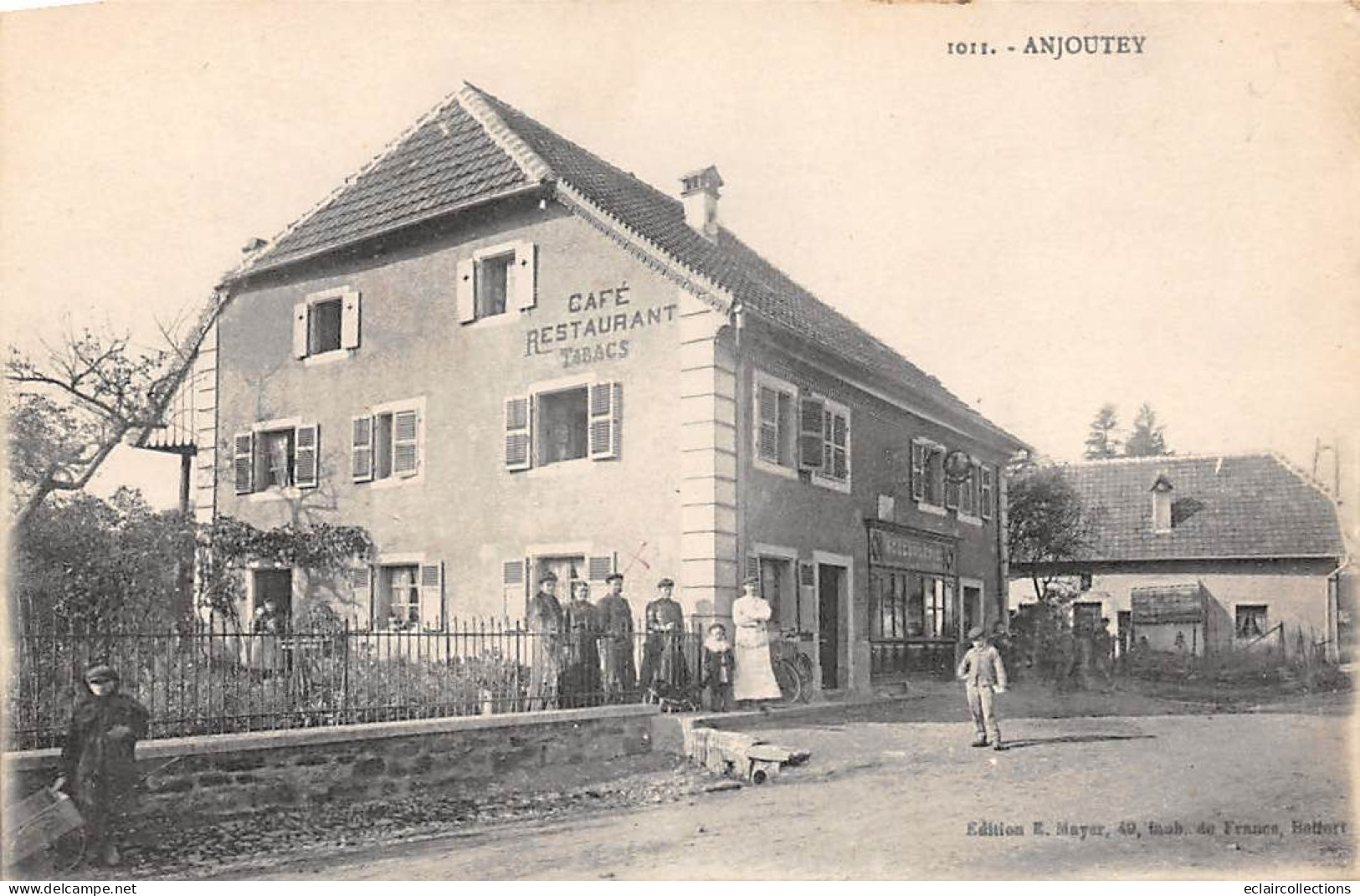 Anjoutey         90      Café. Restaurant. Tabac.         (voir Scan) - Sonstige & Ohne Zuordnung