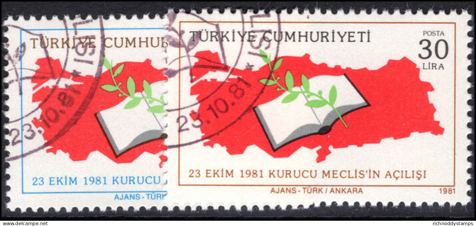 Turkey 1981 Constituent Assembly Fine Used. - Gebruikt