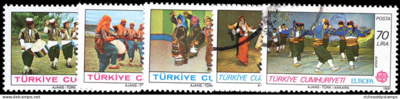 Turkey 1981 Europa And Folk Dances Fine Used. - Usati