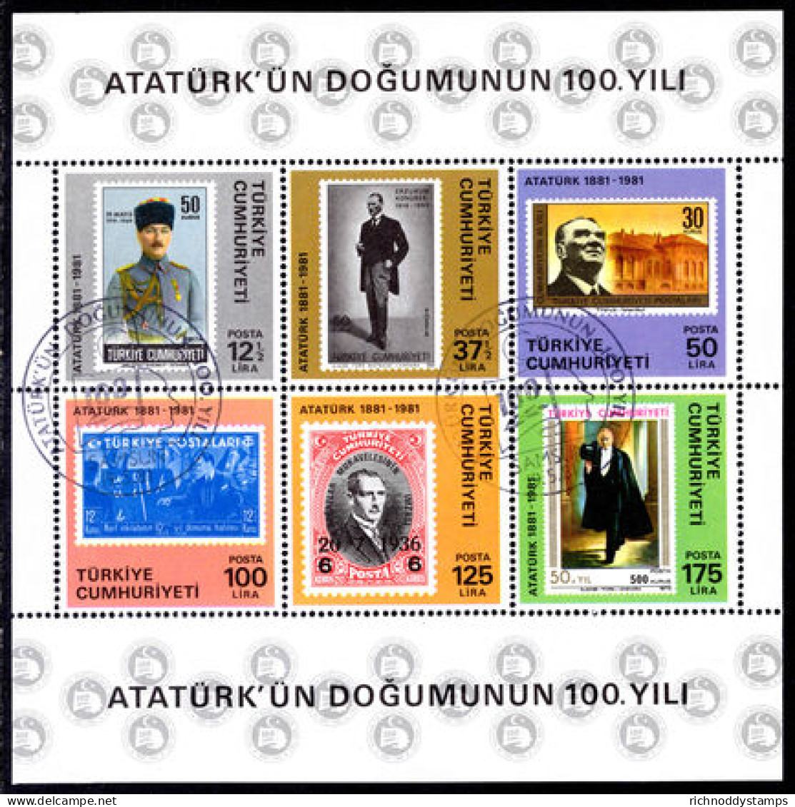 Turkey 1981 Kemal Ataturk Souvenir Sheet Fine Used. - Gebruikt