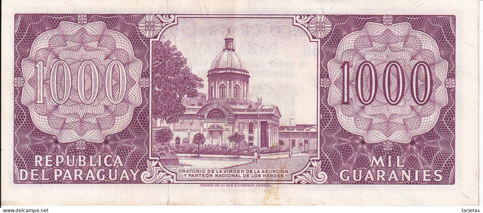 BILLETE DE PARAGUAY DE 1000 GUARANIES DEL AÑO 1952 (BANK NOTE) - Paraguay