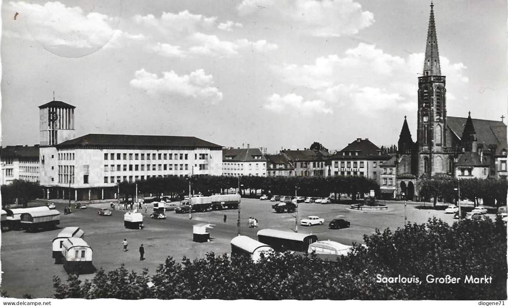 Saarlouis Grosser Markt 1960 GF Belebt Selten - Kreis Saarlouis