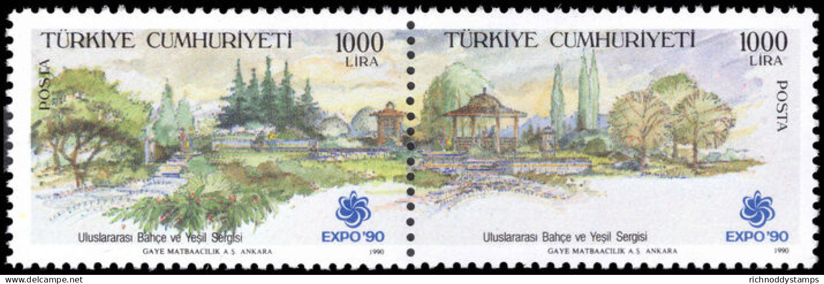 Turkey 1990 International Garden And Greenery Exposition Unmounted Mint. - Neufs