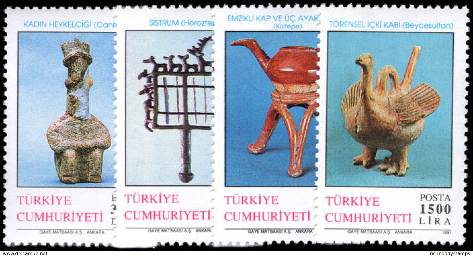 Turkey 1991 Archaeology (3rd Series) Unmounted Mint. - Neufs