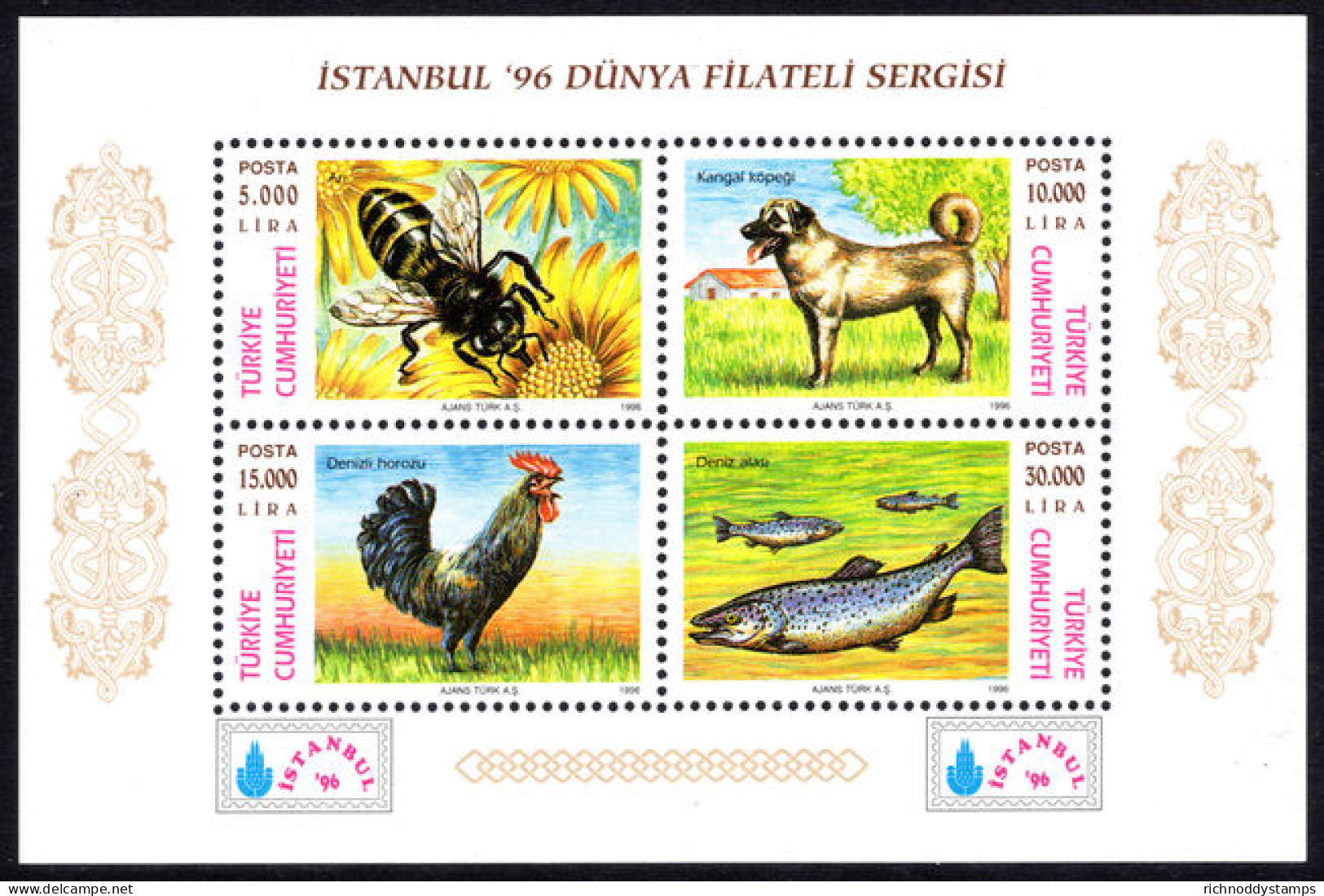 Turkey 1996 Istanbul '96 International Stamp Exhibition Souvenir Sheet Unmounted Mint. - Neufs