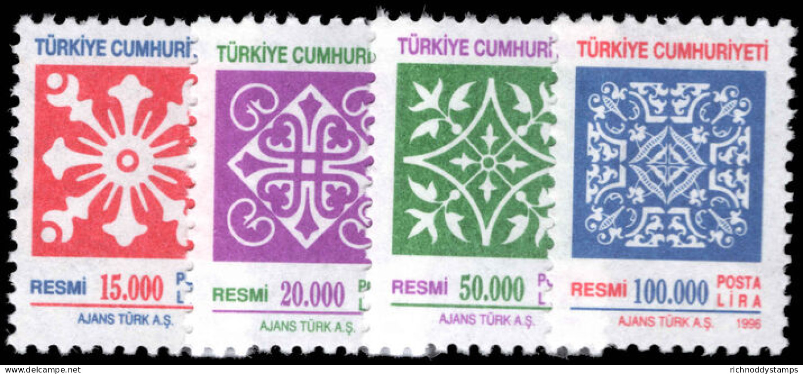 Turkey 1996 Official Set Unmounted Mint. - Neufs