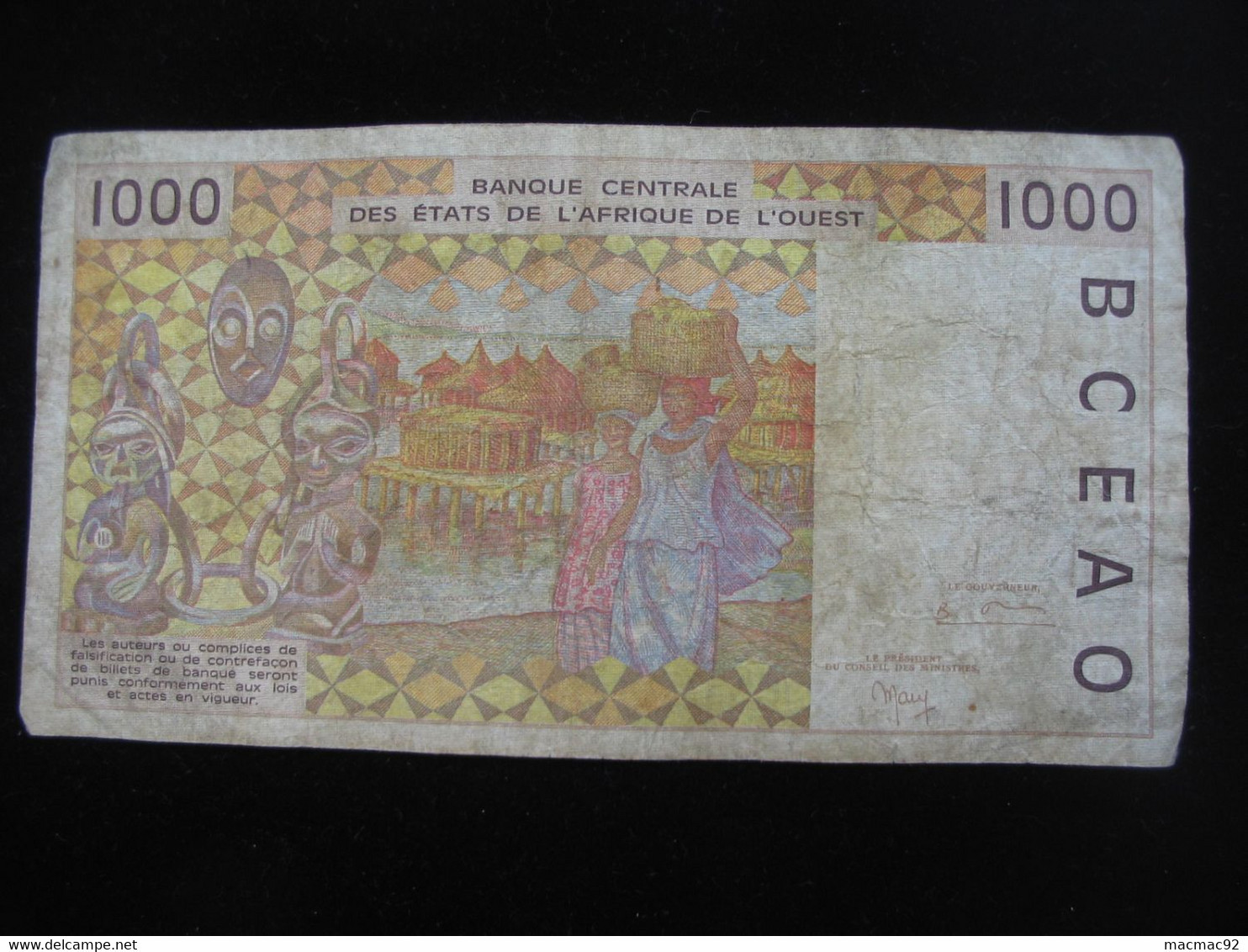COTE D'IVOIRE - 1000 Francs  1999 A - Banque Centrale Des états De L'Afrique De L'ouest  **** ACHAT IMMEDIAT **** - Costa De Marfil