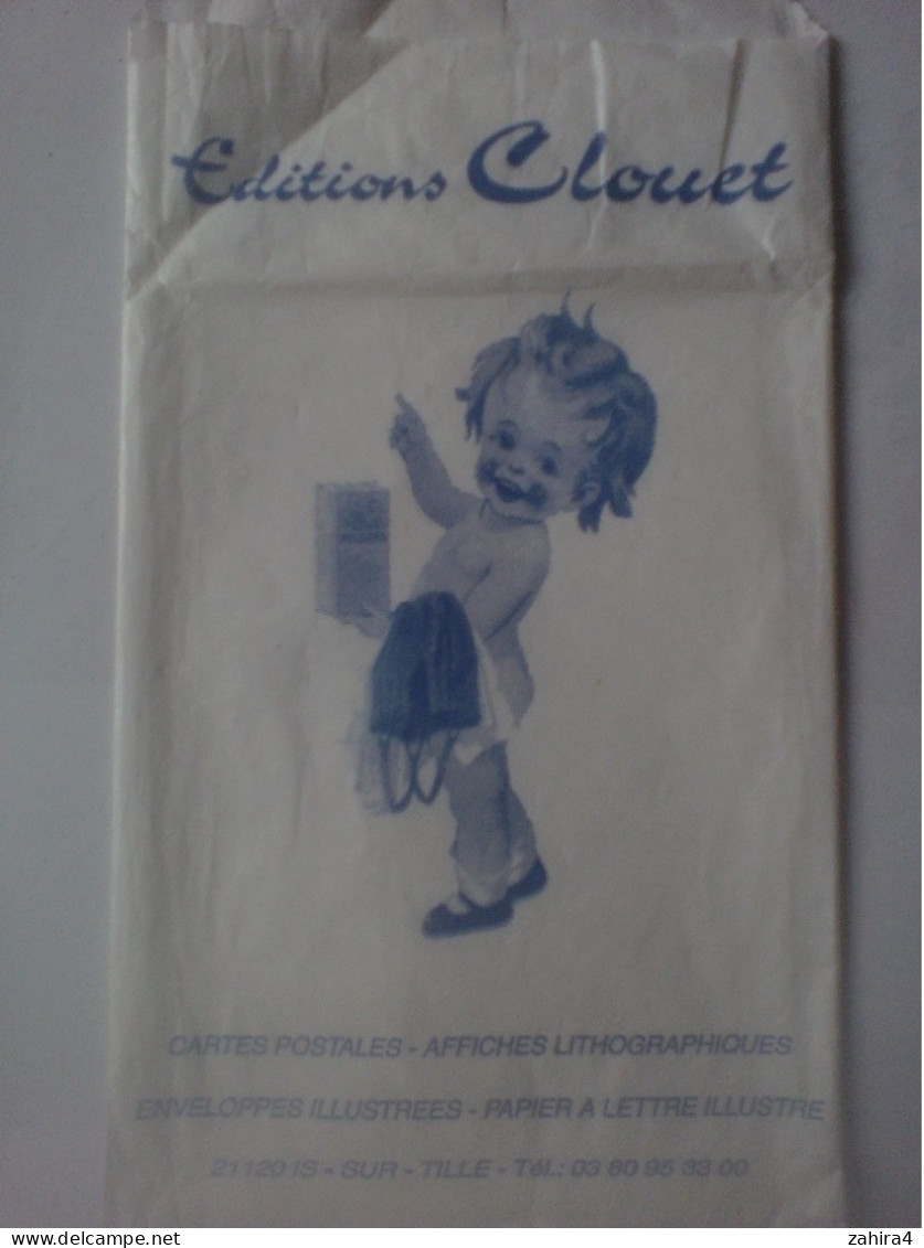 Sachet CP éditeur - éditions Clouet - Bébé Nu - CP Affiches Lithos Enveloppes Papier à Lettre - Is Sur Tille Cote D'Or - Zakjes