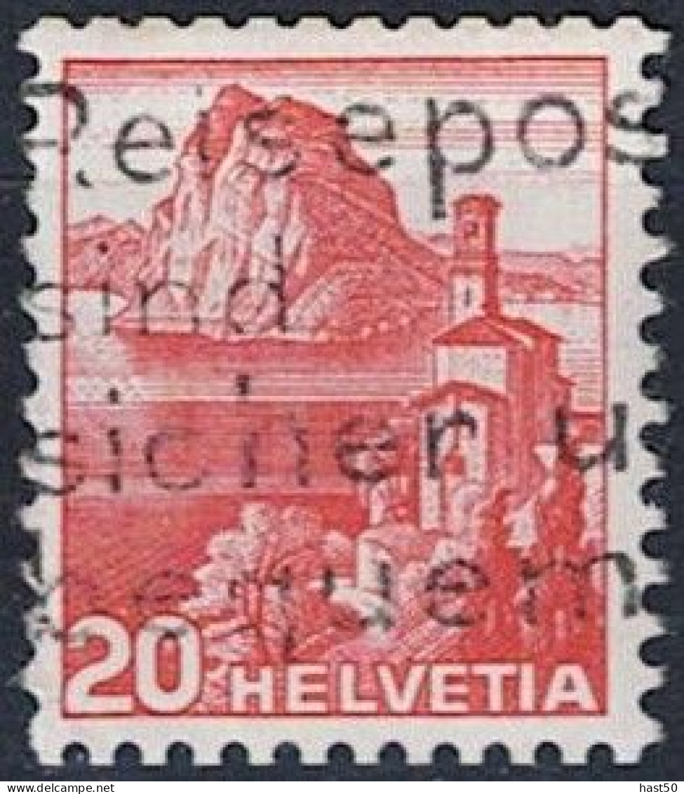 Schweiz Switzerland Suisse - Kirche Von Castagnola (MiNr: 327 Y R) 1938 - Gest Used Obl - Rollen