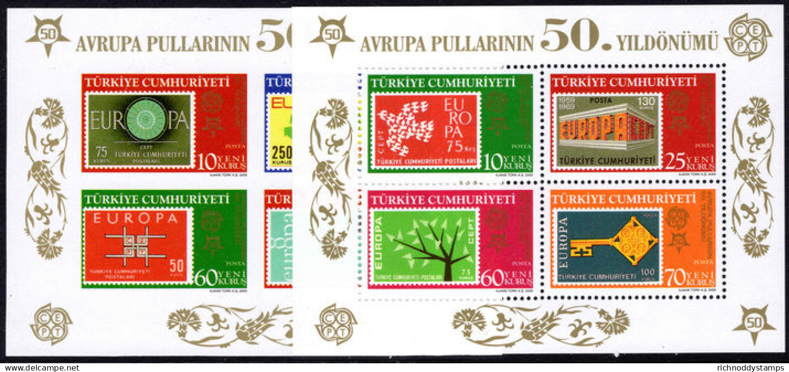 Turkey 2005 Euro Stamp Anniversary Souvenir Sheet Unmounted Mint. - Nuovi