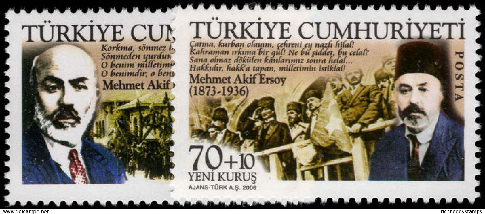 Turkey 2006 Mehmet Akif Ersoy Unmounted Mint. - Nuovi