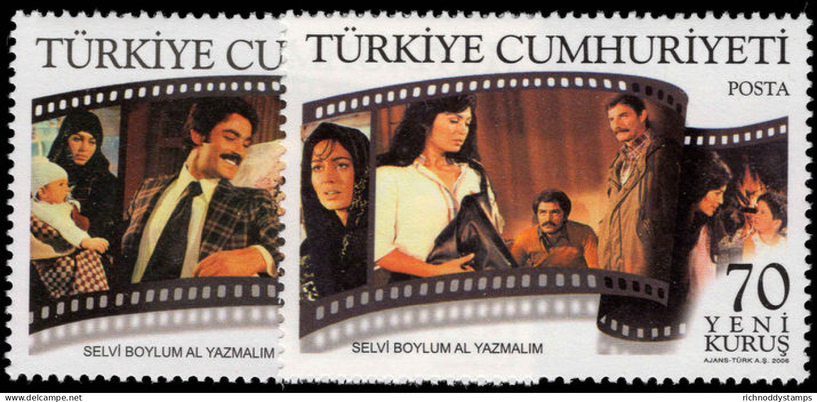 Turkey 2006 Turkish Cinema Unmounted Mint. - Unused Stamps