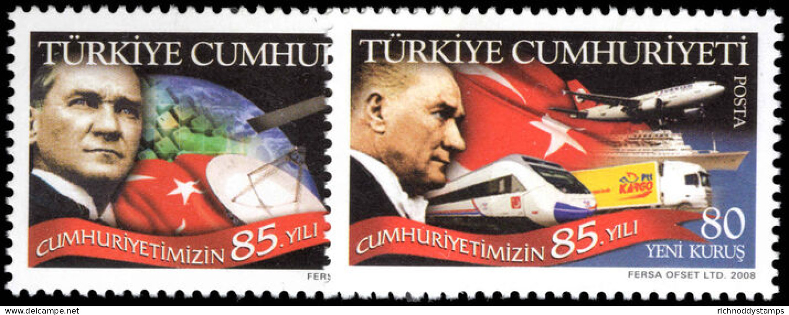 Turkey 2008 85th Anniversary Of Turkish Republic Unmounted Mint. - Unused Stamps