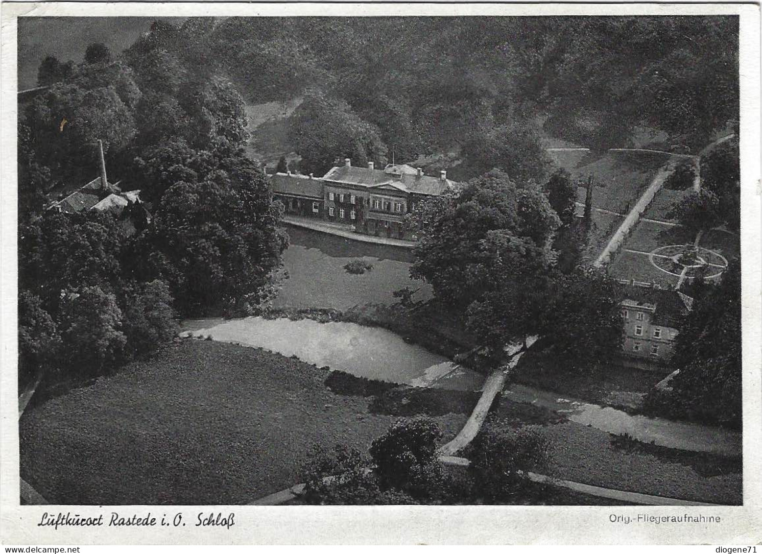 Luftkurort Rastede Schloss Fliegeraufnahme GF 1953 Selten - Rastede