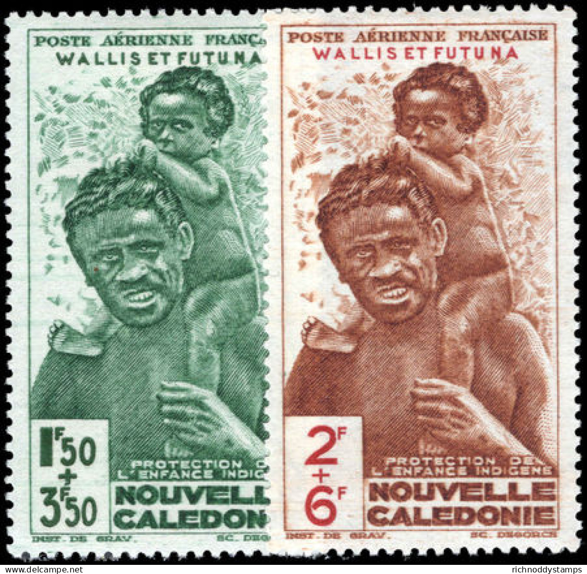 Wallis And Futuna 1942 Child Welfare Lightly Mounted Mint. - Neufs