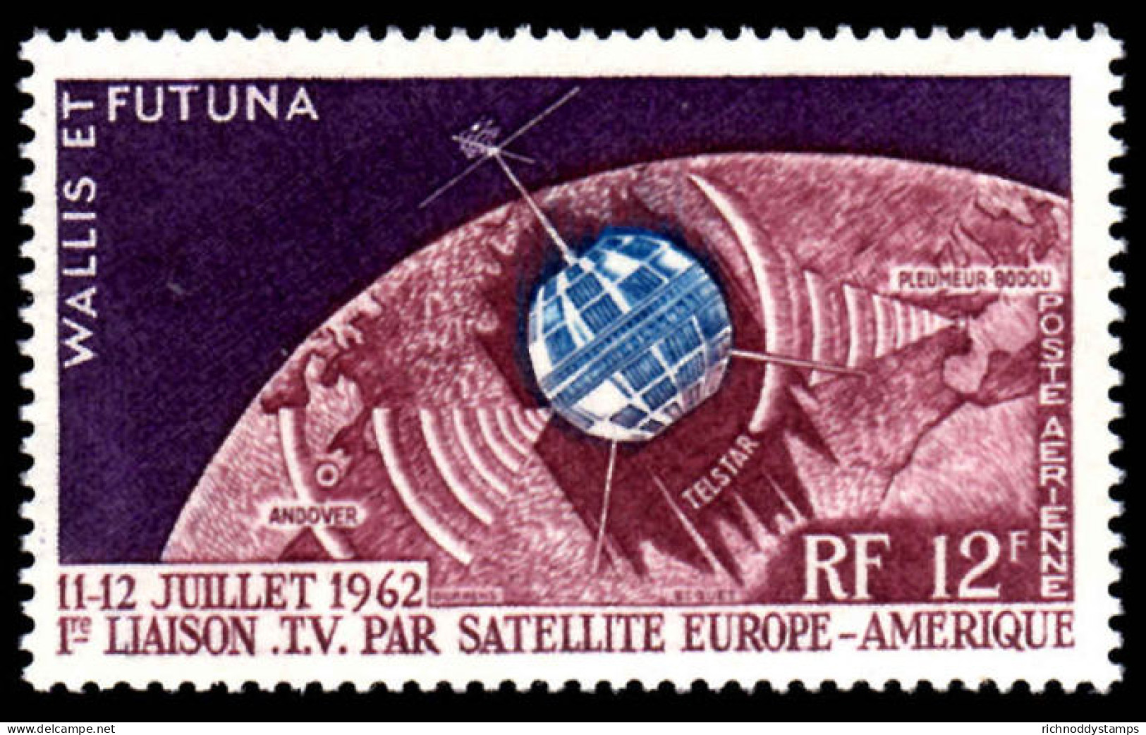 Wallis And Futuna 1962 TV Satellite Lightly Mounted Mint. - Neufs