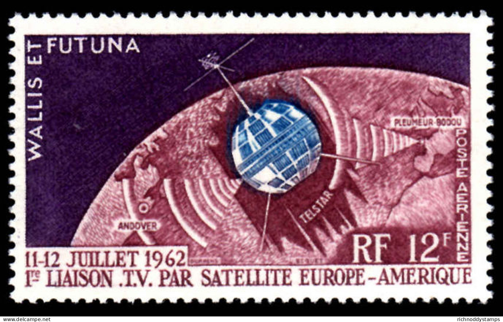 Wallis And Futuna 1962 TV Satellite Lightly Mounted Mint. - Ungebraucht