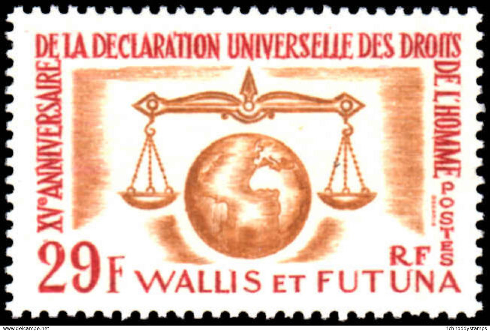 Wallis And Futuna 1963 Human Rights Lightly Mounted Mint. - Ungebraucht