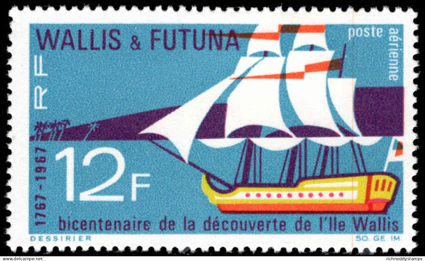 Wallis And Futuna 1967 Discovery Lightly Mounted Mint. - Nuevos