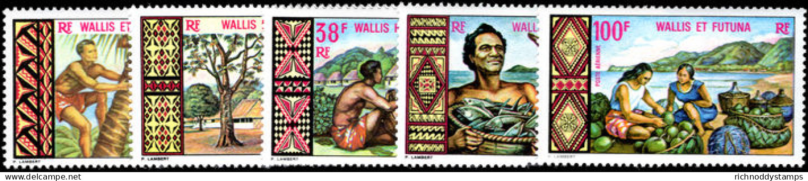 Wallis And Futuna 1969 Everyday Life Air Set Lightly Mounted Mint. - Nuovi