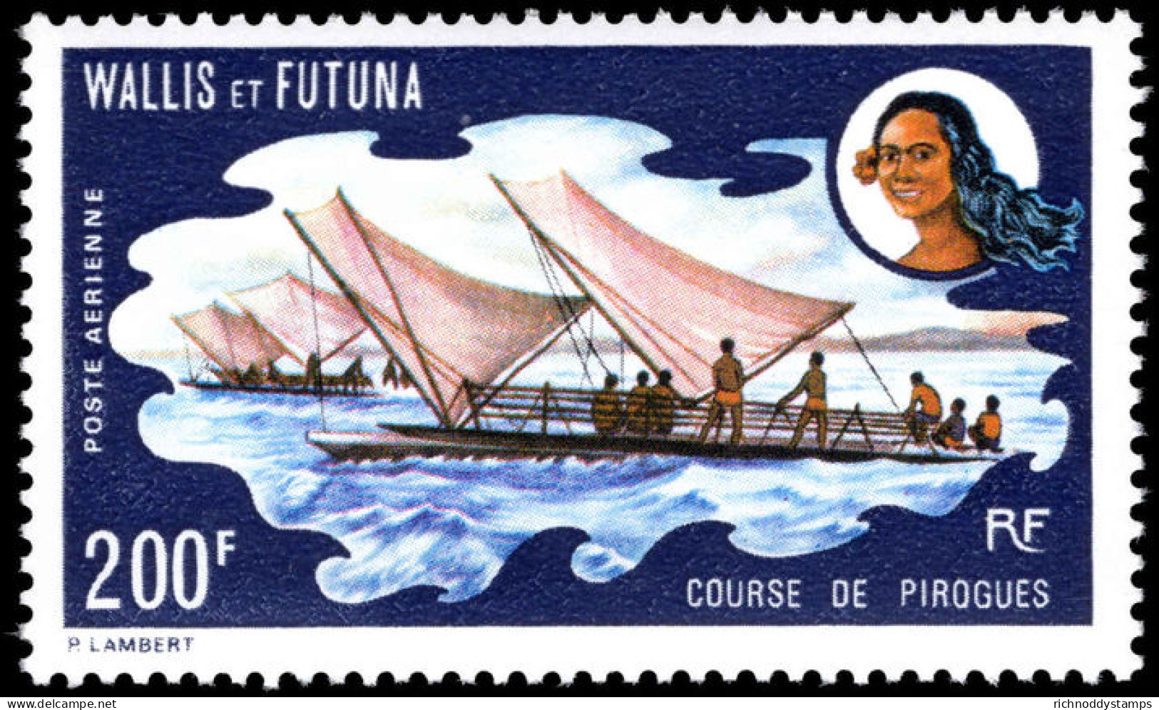 Wallis And Futuna 1972 Pirogue Air Lightly Mounted Mint. - Ungebraucht