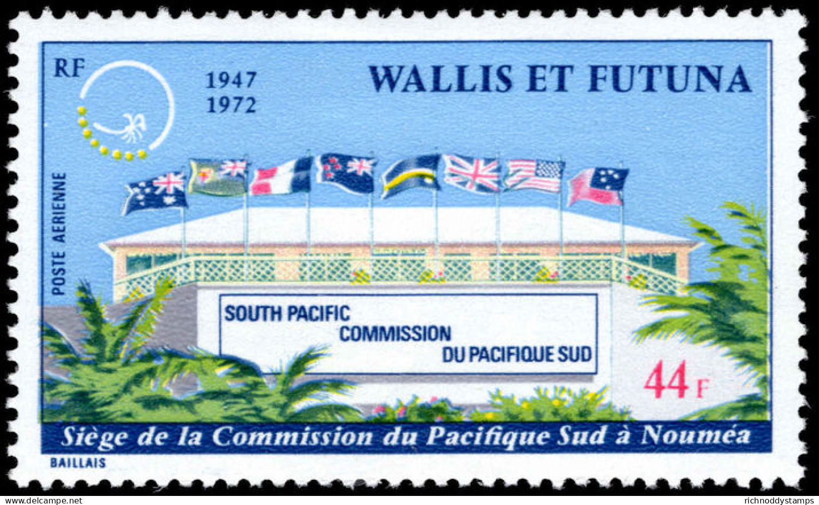 Wallis And Futuna 1972 South Pacific Commission Lightly Mounted Mint. - Unused Stamps