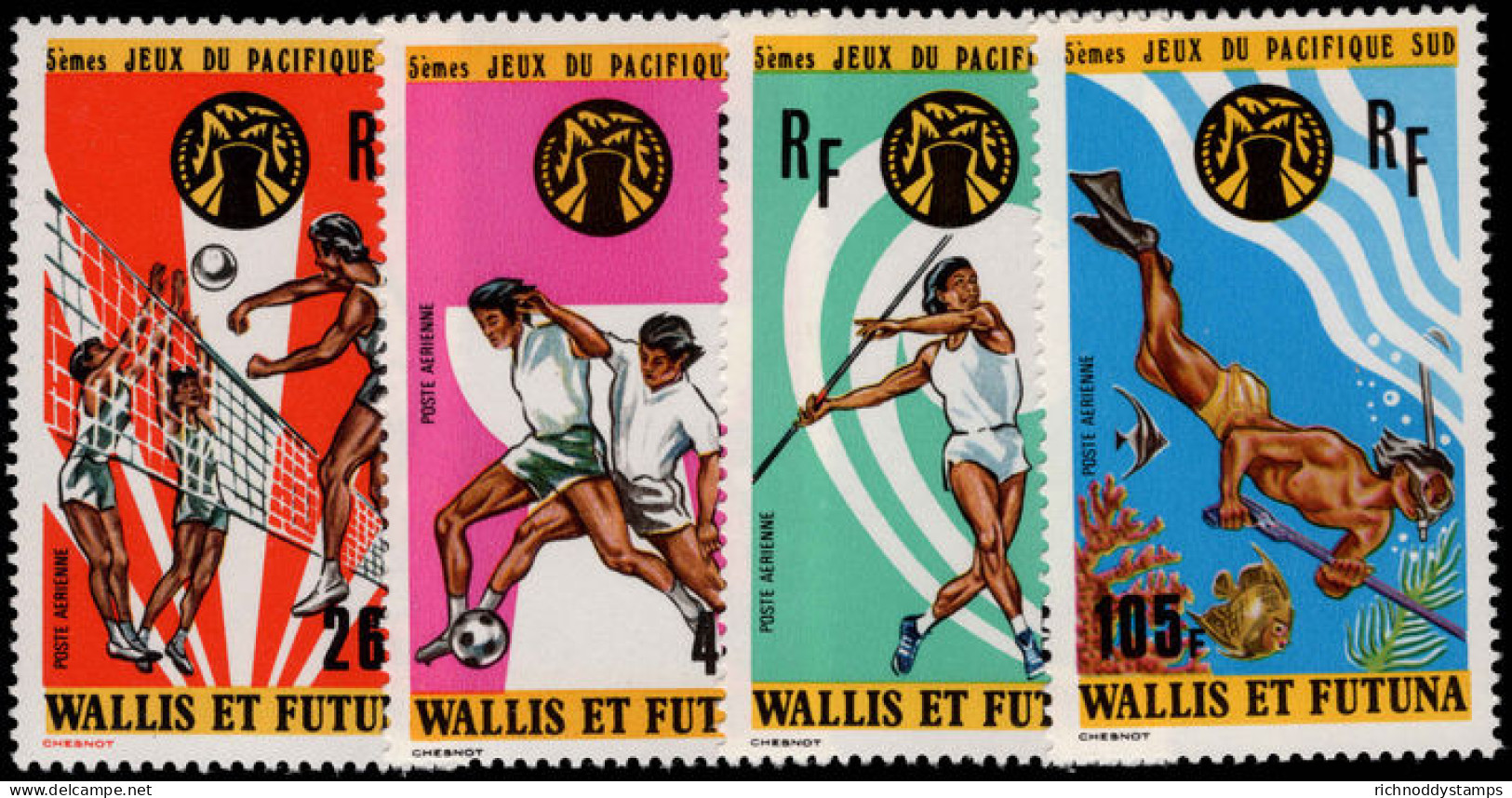 Wallis And Futuna 1975 South Pacific Games Unmounted Mint. - Unused Stamps