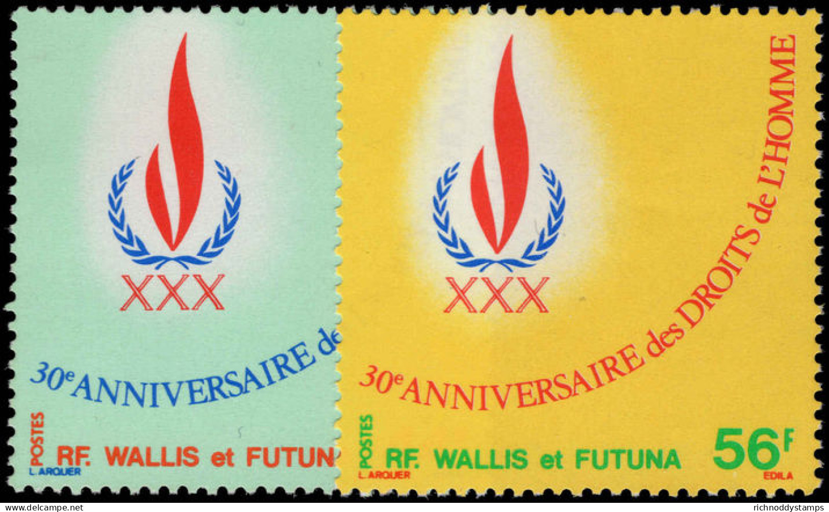 Wallis And Futuna 1978 Human Rights Unmounted Mint. - Unused Stamps