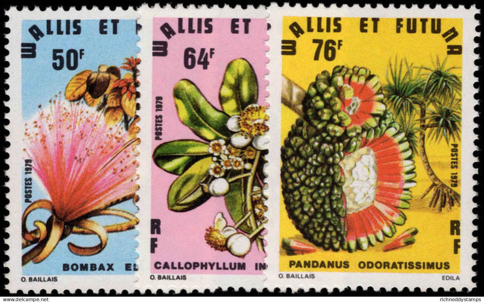 Wallis And Futuna 1979 Flowering And Fruiting Trees Unmounted Mint. - Unused Stamps