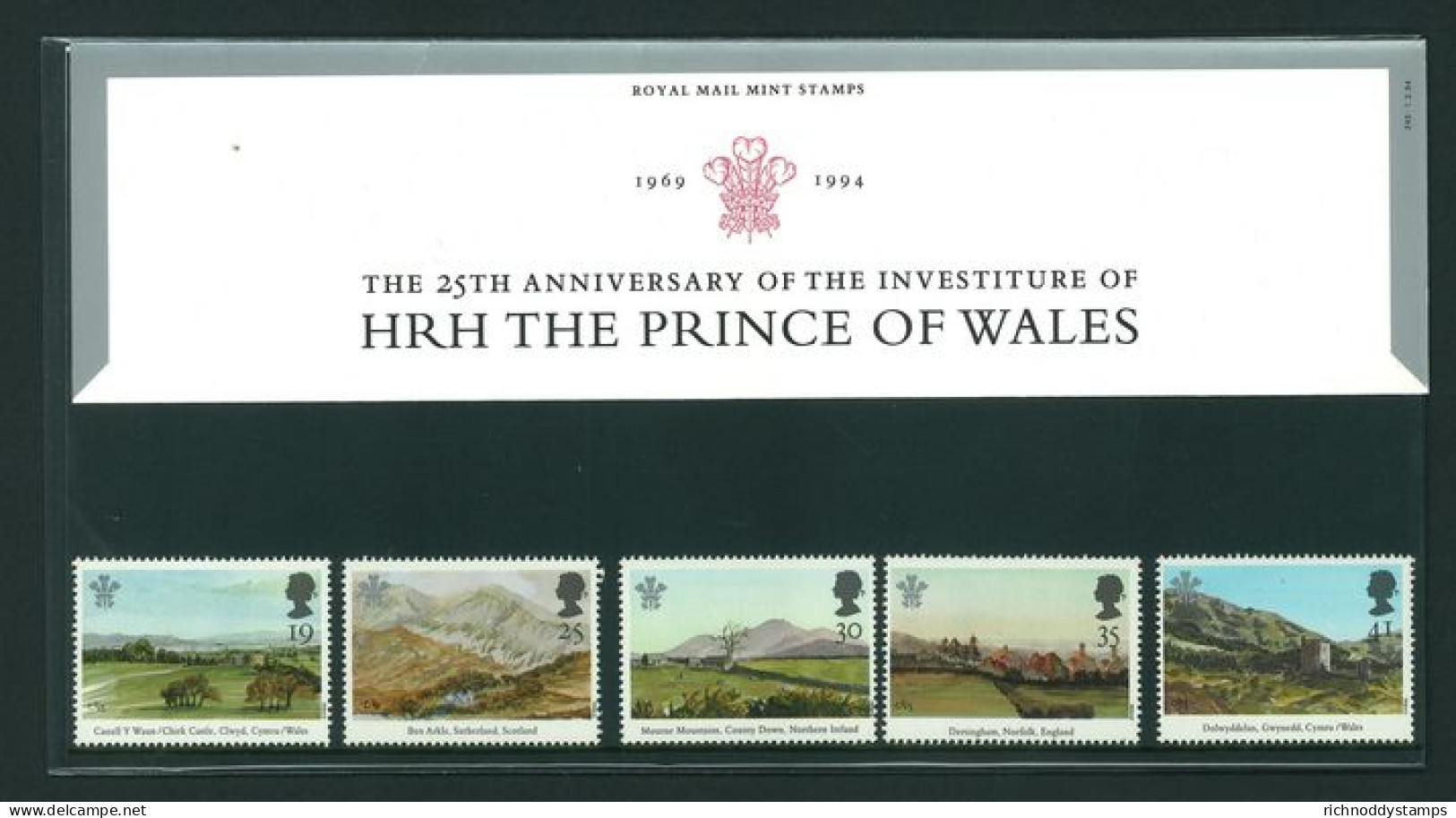 1994 25th Anniv Of Investiture Of The Prince Of Wales. Paintings By Prince Charles Presentation Pack. - Presentation Packs