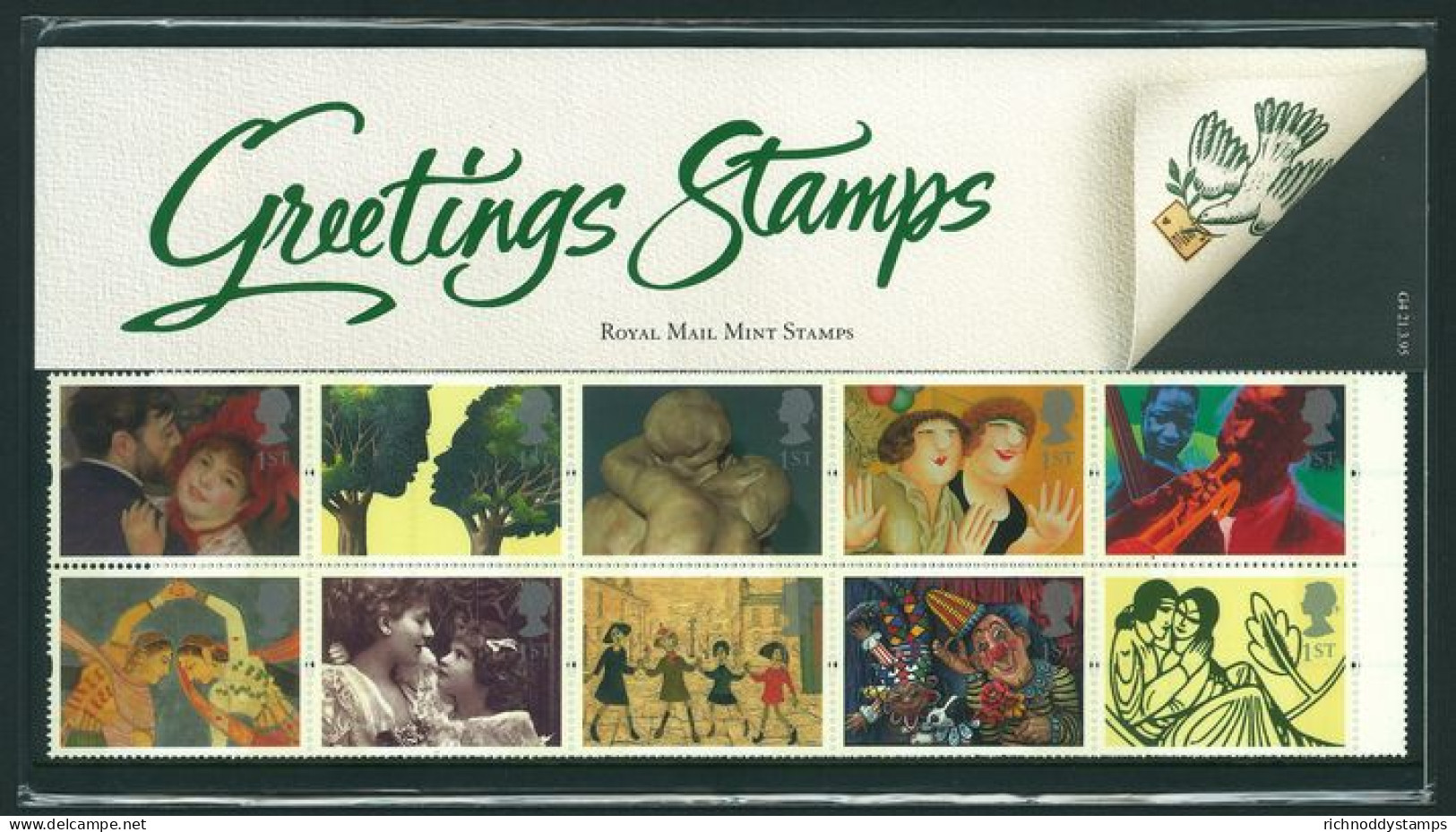 1995 Greetings Stamps. Greetings In Art Presentation Pack. - Presentation Packs