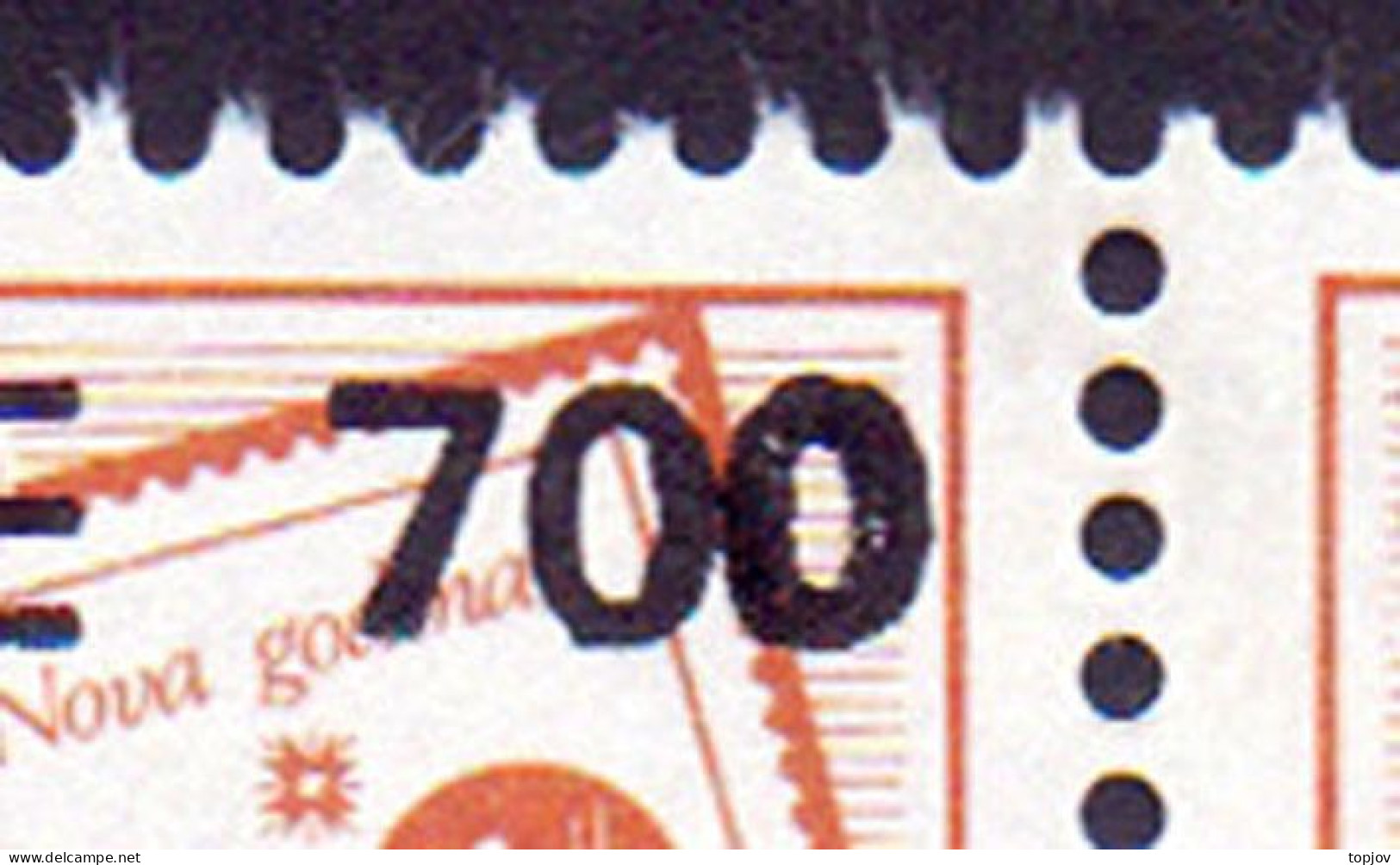 JUGOSLAVIA - ERROR  STAGECOACH  OVPT.   THICK NUMBER VALUE  St.of 4x - **MNH - Imperforates, Proofs & Errors