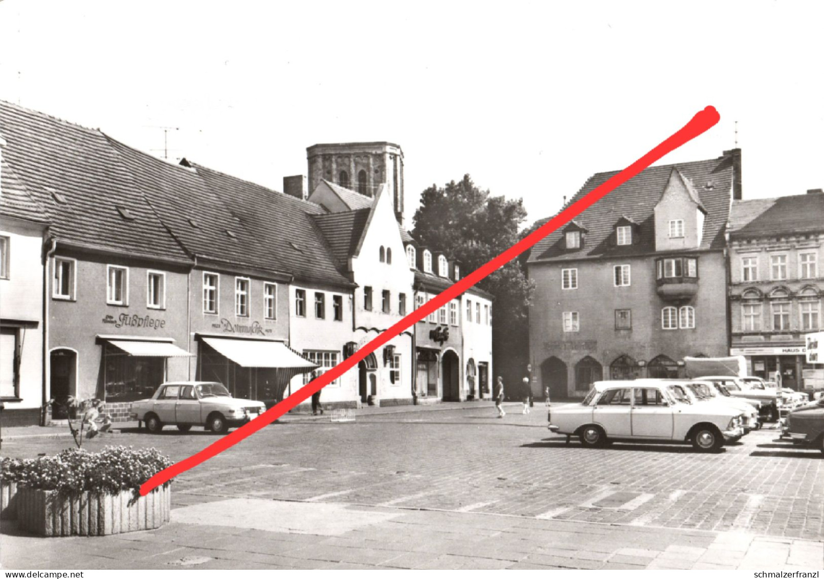 AK Senftenberg Platz Der Freundschaft Markt Matktplatz A Kirchplatz Peter Paul Kirche Schloßstraße Schmiedestraße DDR - Senftenberg