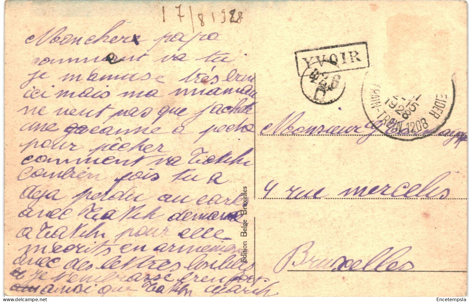 CPA- Carte Postale Belgique Yvoir Sur Meuse Les Rochers De Champale Vu De Face 1928 VM68440 - Yvoir