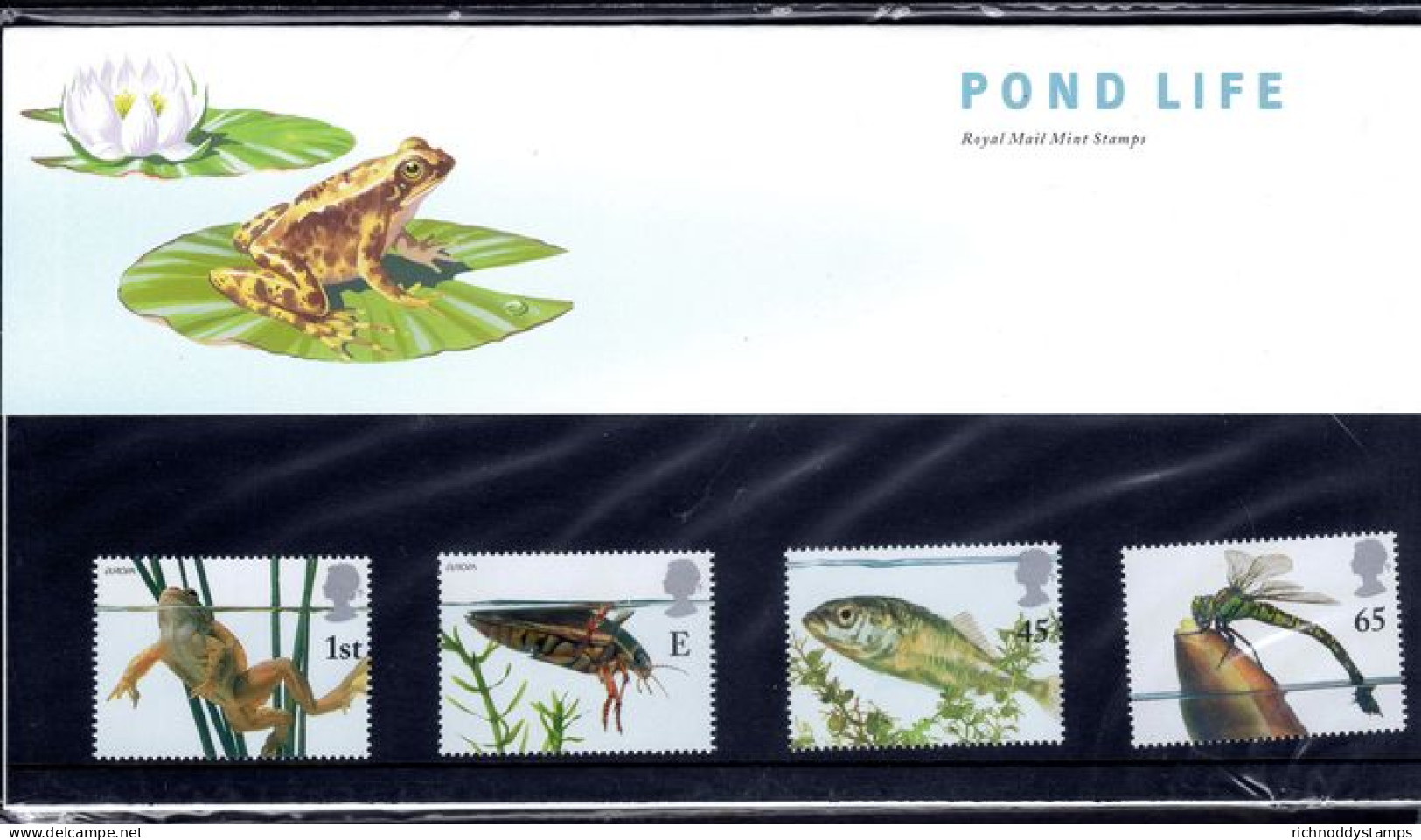 2001 Europa. Pond Life Presentation Pack. - Presentation Packs