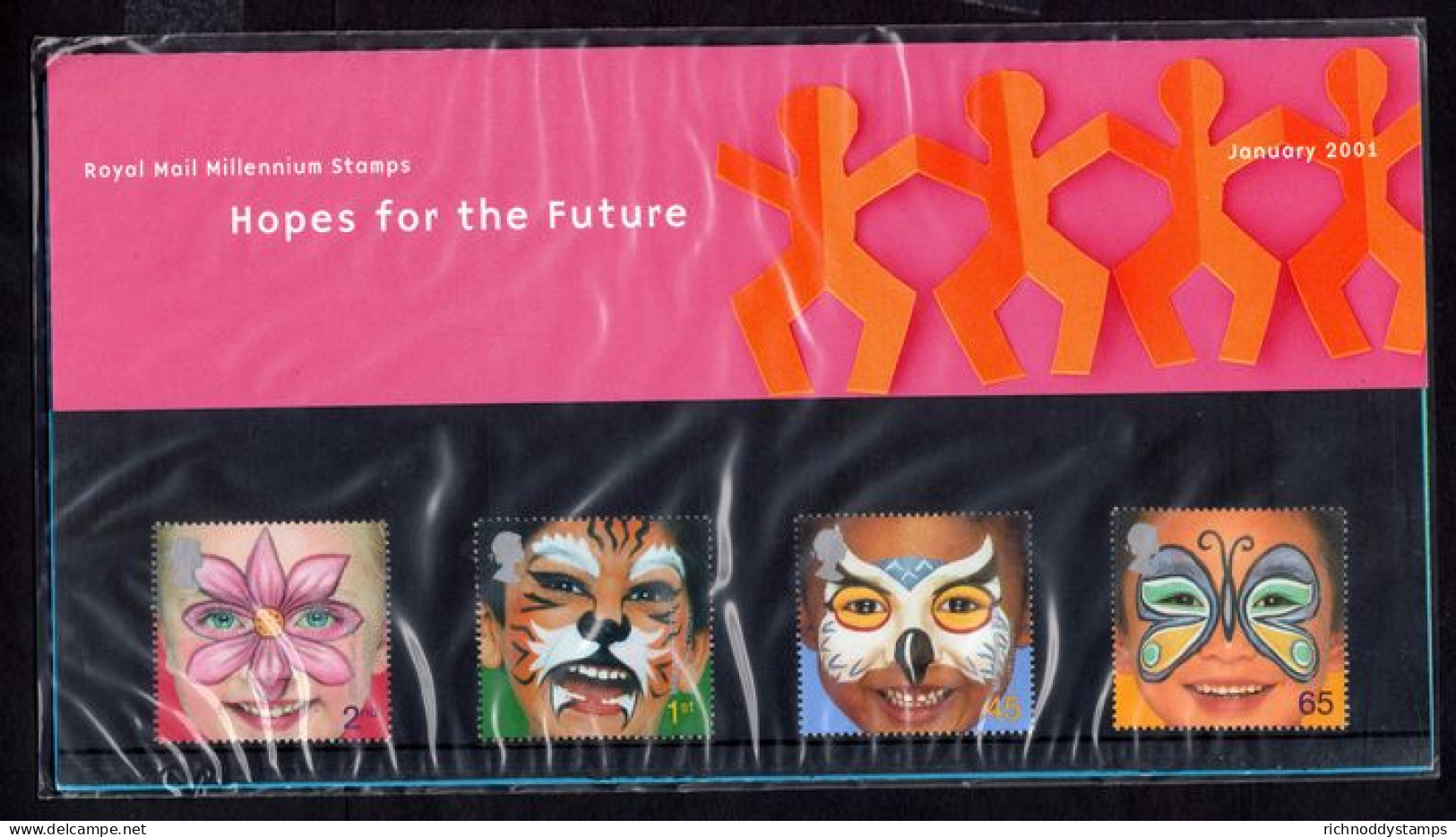 2001 New Millennium. Rights Of The Child Face Paintings Presentation Pack. - Presentation Packs