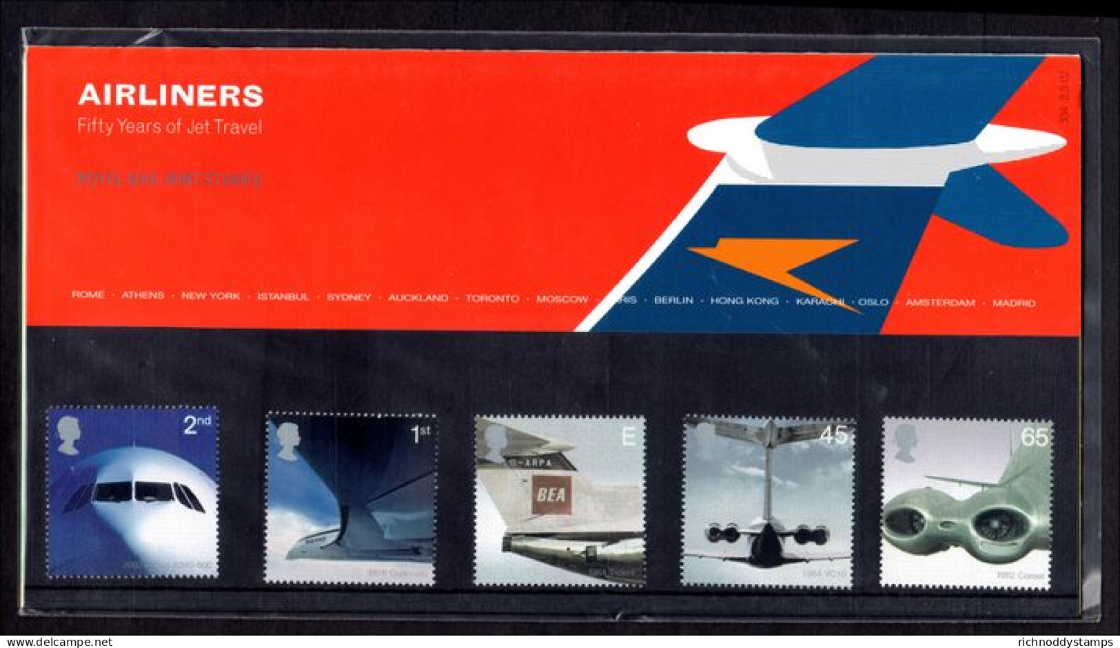 2002 50th Anniv Of Passenger Jet Aviation Presentation Pack. - Presentation Packs
