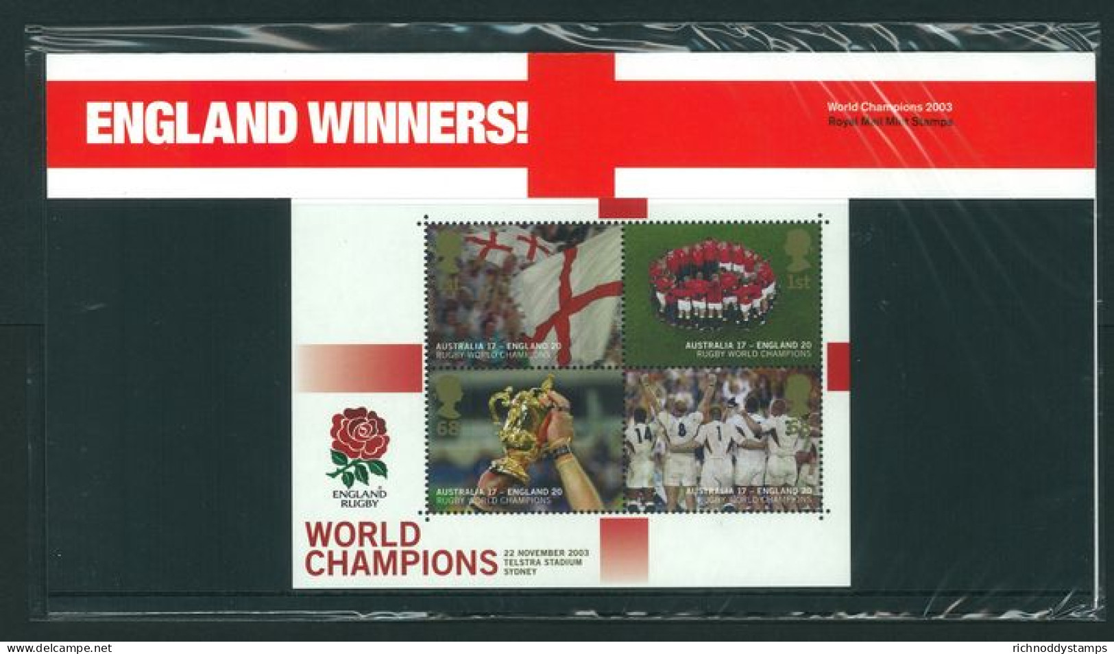 2003 Rugby World Cup Winners Presentation Pack. - Presentation Packs