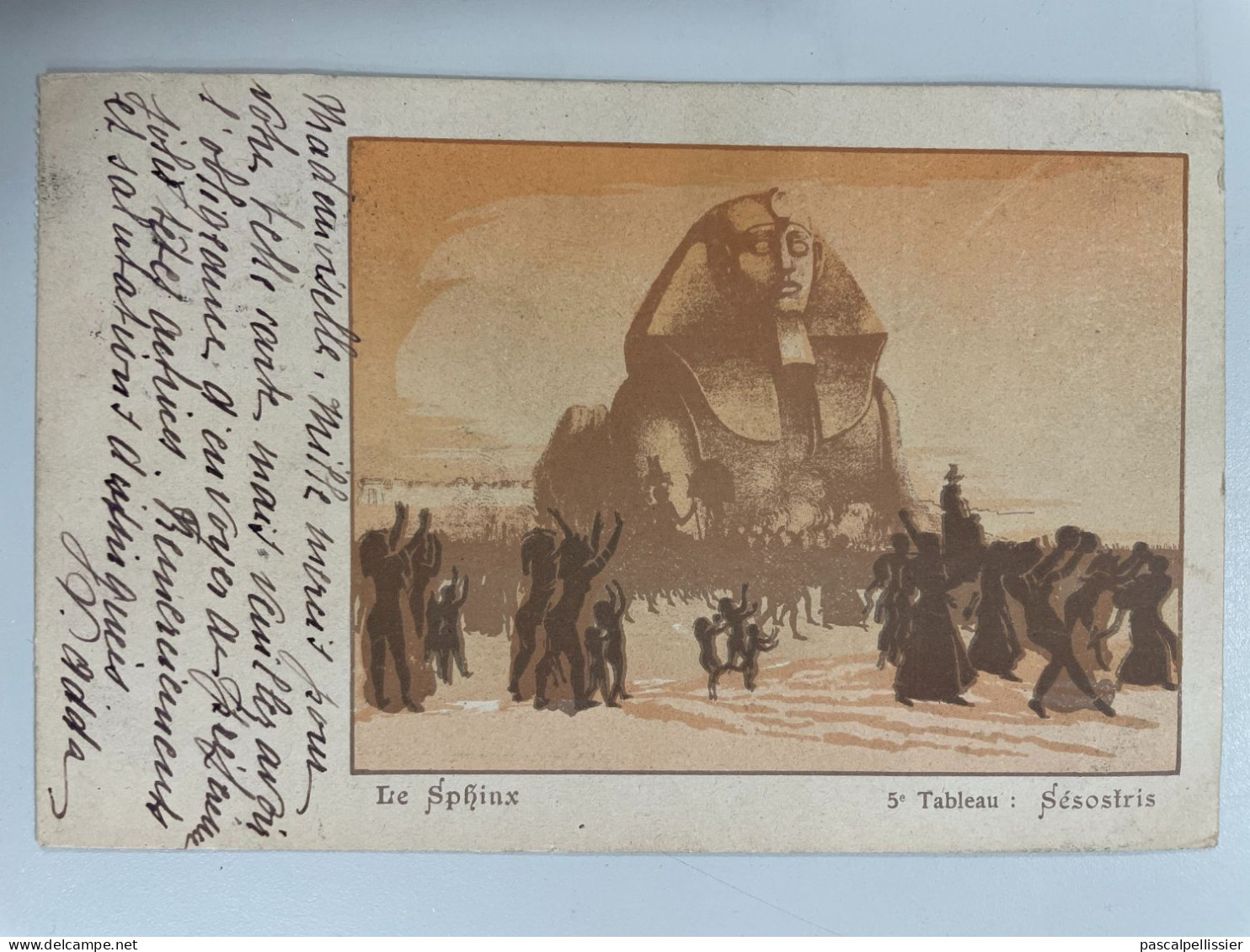 CPA - AK - EGYPTE - Le Sphinx - 5e Tableau :  SESOSTRIS - Animée - Sphynx