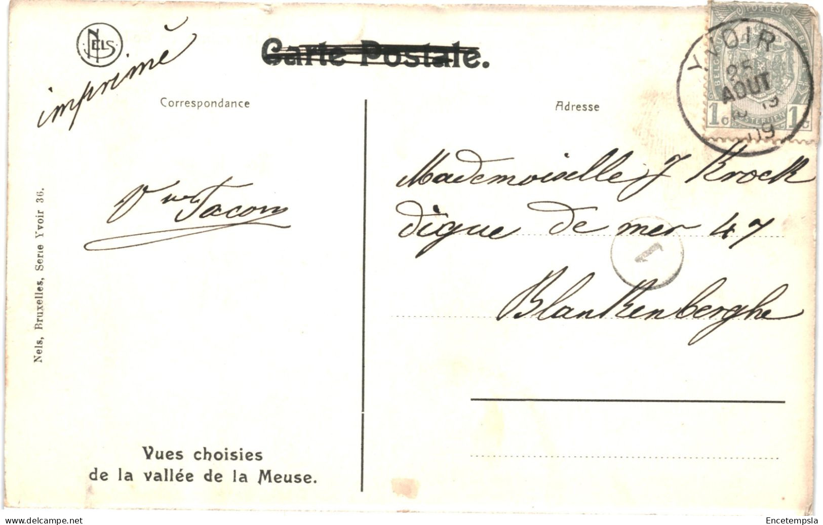 CPA- Carte Postale Belgique Houx Et Ruines De Poilvache 1909  VM68448 - Yvoir