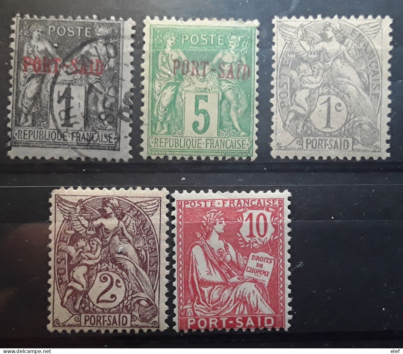 PORT SAID 1899 - 1902 , 5 Timbres Neufs * / Obl , Yvert No 3,6,20,21,25 , BTB Cote 34 Euros - Andere & Zonder Classificatie